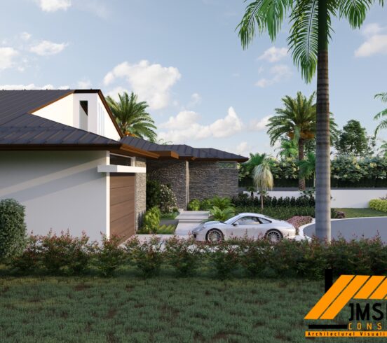 3D Exterior Rendering with Landscape Design Sarasota Florida