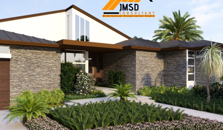 Landscape design and 3D exterior rendering