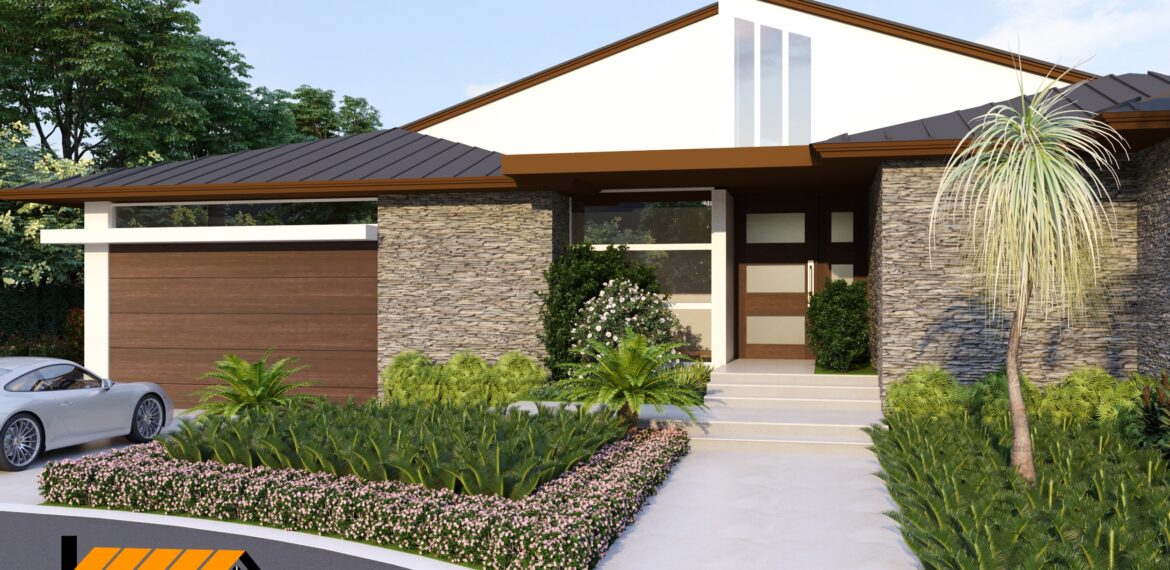 3D Exterior Rendering with Landscape Design Sarasota Florida