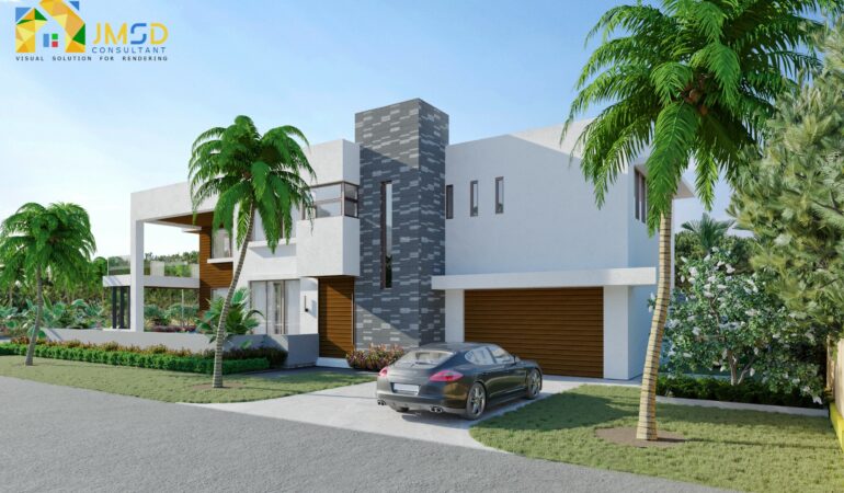 3D Exterior Rendering Miami Florida