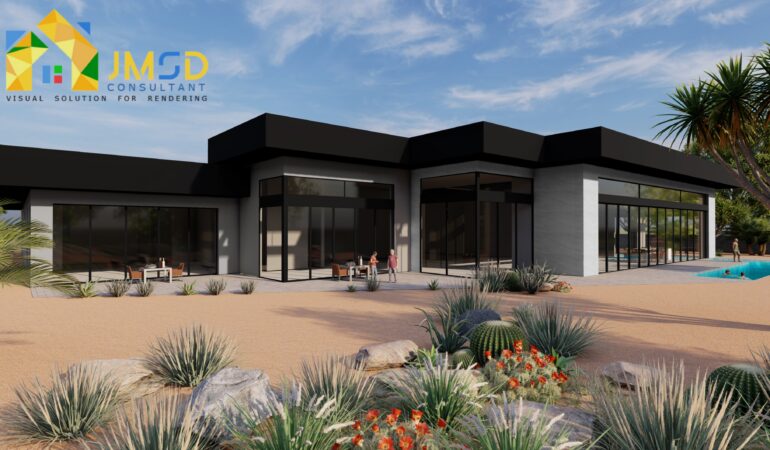 3D Exterior Rendering Services with Landscape Design in San Jose California