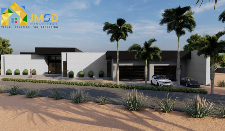 3D Home Rendering Services with Landscape Design in San Jose California