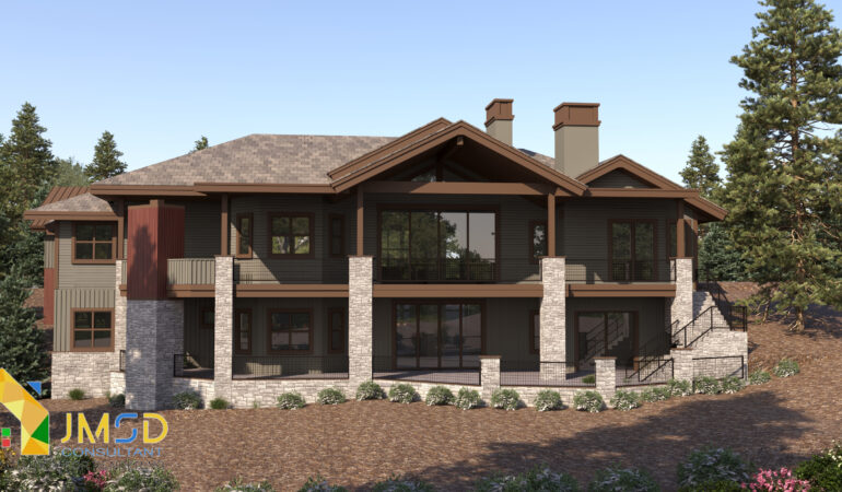 3D Rendering of North Elevation Visualization in Flagstaff Arizona