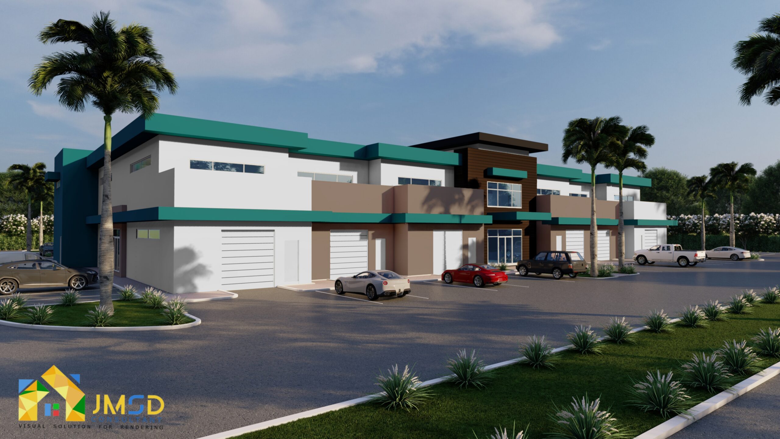 Commercial Office Exterior Rendering Services