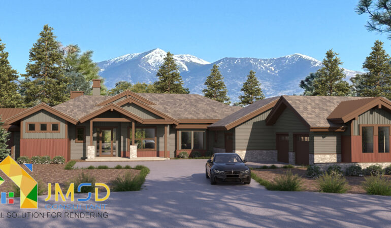 Residential Exterior Rendering Flagstaff Arizona