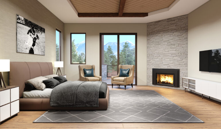 Master Bedroom Interiors Rendering Phoenix Arizona