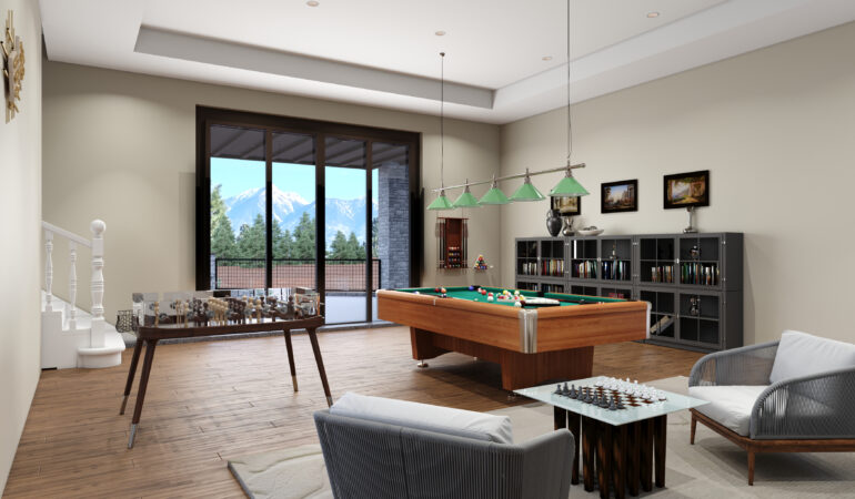 Game Room Interior Design Rendering Phoenix Arizona